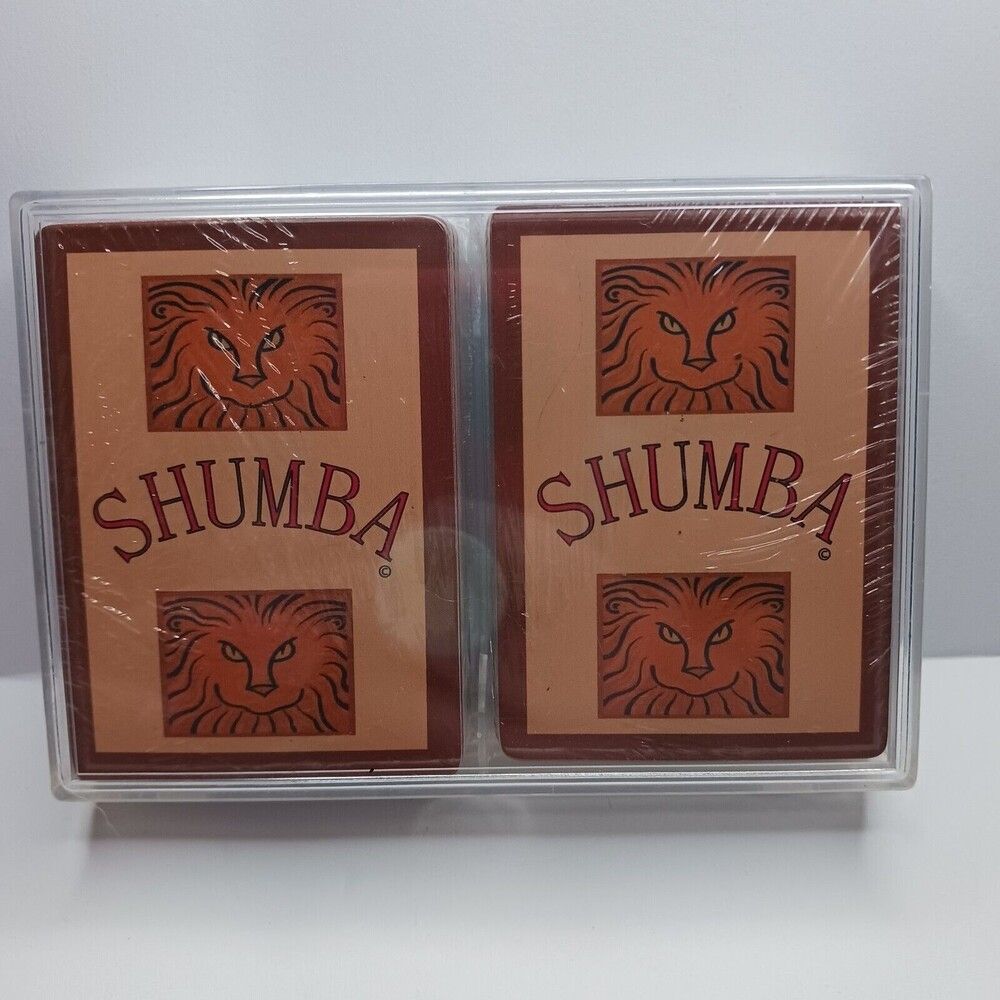 Shumba Card Game New in Hard Plastic Case 2 Decks Lion African Card Games Books